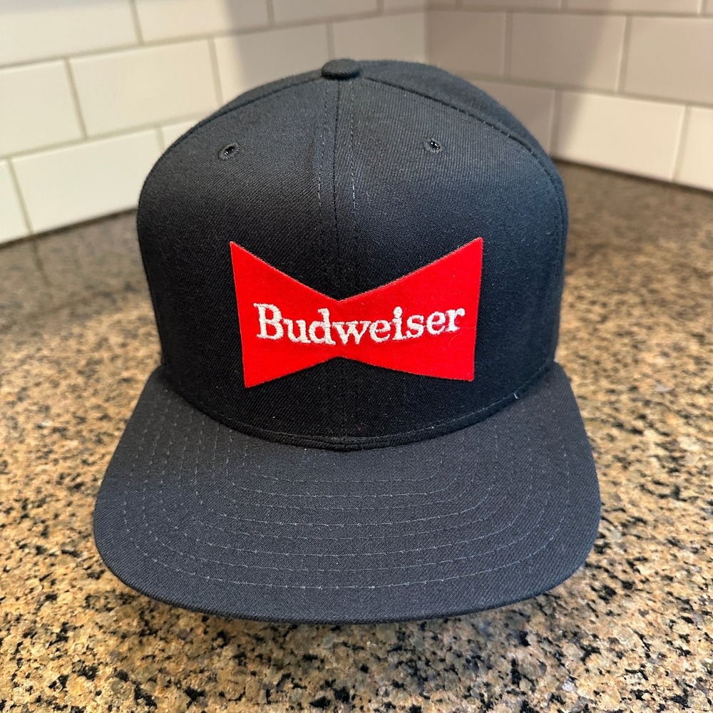 Vtg 90s Budweiser New Era PRO DESIGN Snapback Hat Made in USA Deadstock
